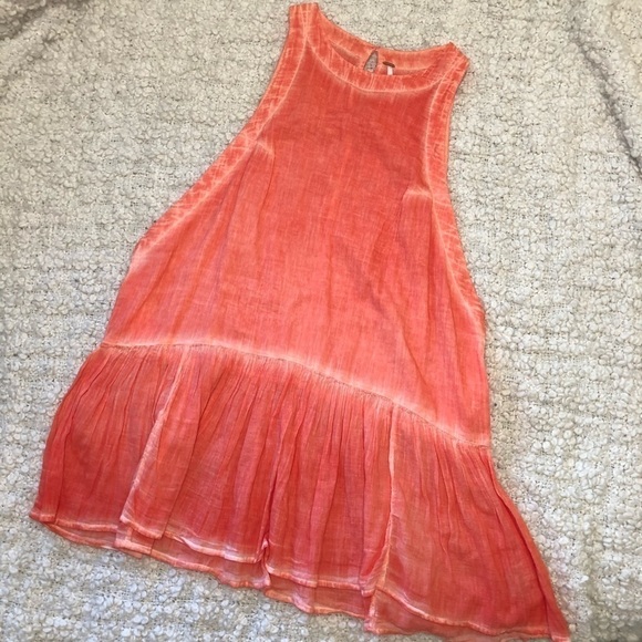 𝅺FREE People NWT Red/Orange Tunic Tank Top small - Picture 7 of 10